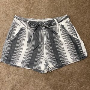 Grey Stripped Shorts